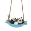 Swing Panda Statue Mother and Baby Panda Lying On The