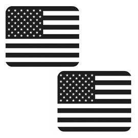 2 Pack Rear Middle Window American Flag Decal for Chevy Silverado/GMC Sierra 2019 2020 2021 2022 2023 2024 2025 Back Center Sliding Window USA Flag Vinyl Sticker Exterior Accessorie (Matte Black)