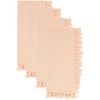 SARO LIFESTYLE Lizette Collection Fringed Design Table Napkins (Set of