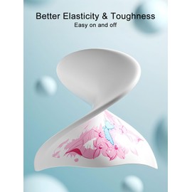 Silicone Swim Cap, YondestStars Swimming Cap for Women/Men/Youth, Bathing Caps for Long & Short Hair, Swimming Accessories for Adult - Lily