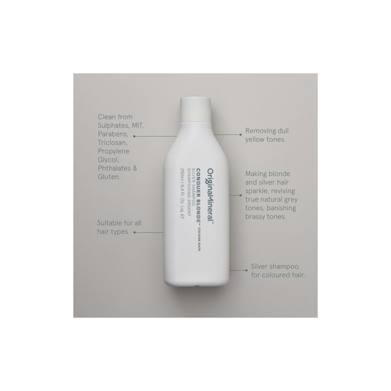 Conquer Blonde Silver Shampoo by Original & Mineral