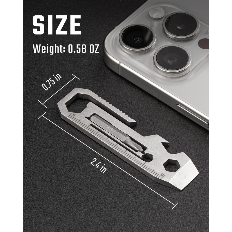 Keyunity KR03 Mini Pry Bar, 6 in 1 EDC Multi