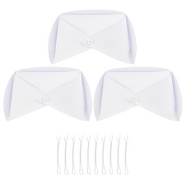 Kasteco 1 Pack White Nurse Hat Headband Nurse Cap Costume and 10 Pins (1)