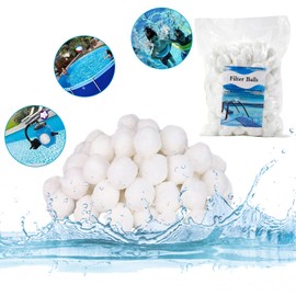 LOMYLM Filter Balls for Pool Sand Filter Systems, 700 g Filter Ball for Swimming Pool Filter Pump Aquarium Sand Filter, Pool Cleaning Accessories, Replace 25 kg Filter Sand (White)