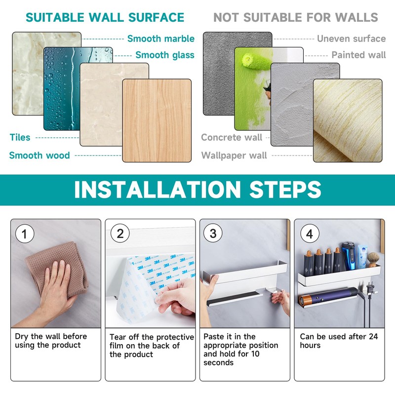 XILIMEN Storage Holder for Dyson Airwrap, Curling Iron Accessories Wall