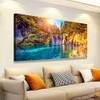 Lake Waterfall Natural Picture Wall Art Landscape Canvas Prints Painting