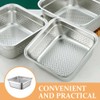 Cabilock Kitchen Colander Stainless Steel Fine Mesh Strainer Bowl Square
