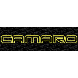 Camaro Outline Decal 4" x 40" by Pristine Signs & Graphics LLC (Yellow)