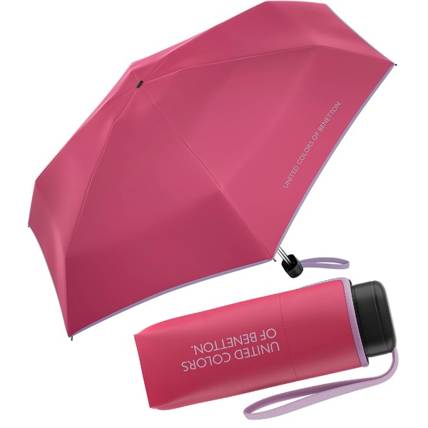 Benetton Pocket Umbrella Ultra Mini Flat Solid, honeysuckle