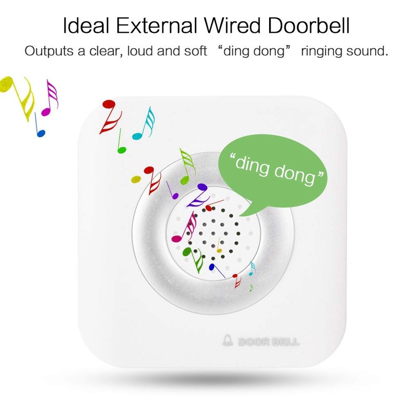 12V Wired Doorbell 4 Core Door Bell Alarm Wall-Mounted for