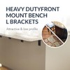 IRONSUPPORTS.COM Iron Supports Front Mount Heavy-Duty Bench Bracket - Wall