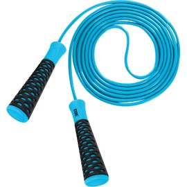 EDX Jump Rope for Fitness, Workout, Exersise - Tange-Free, Hand Grip | 10 ft, Blue