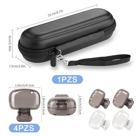 Estuche para Cepillo de Dientes Universal,con 4 Protector Cabezal del Cepillo,Estuche de Viaje para Cepillos de Dientes,Almacenamiento Multifuncional,Rígido,con Bolsillo Interior (22×6×7.5cm)