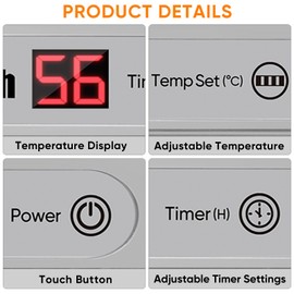 ROMECH 23L Hot Towel Warmer Cabinet, Professional Towel Heater with LED Temperature Display Setting, Extra Large Capacity Towel Warmers for Spa Massage Salon Home (Silver)