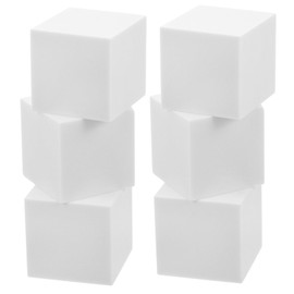 DOITOOL 6pcs Blank Foam Blocks Craft Foam Cubes for DIY Projects Painting Home Decor Easter Party School Model Making