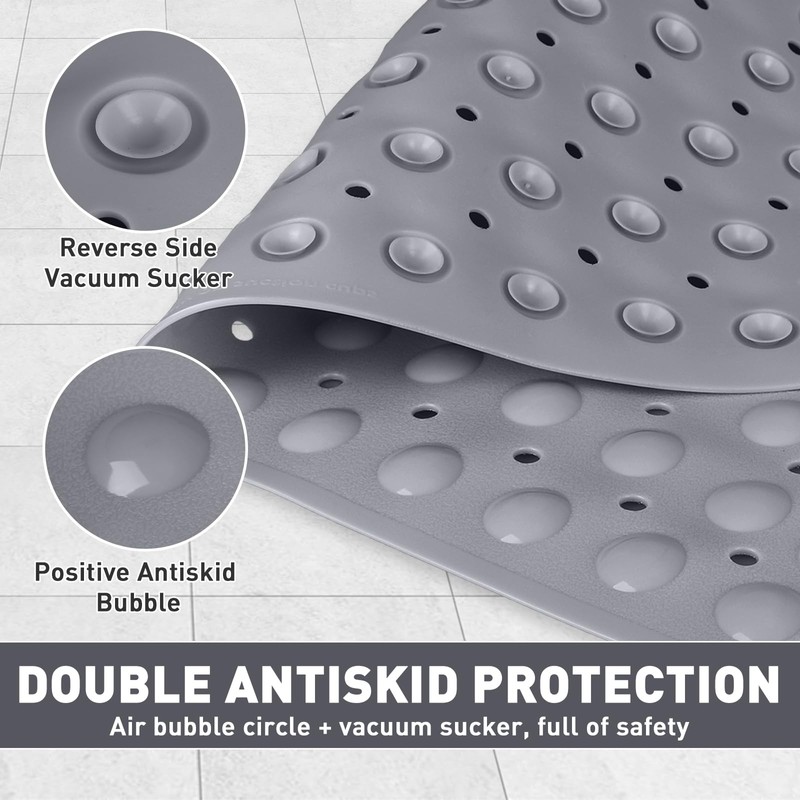 EXGUEACK Corner Shower Mat: 21"x21" Anti Slip Mat for Corner