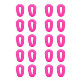 HARFINGTON 10 Pairs Glasses Ear Grip Silicone Hollow Type 14.4mm Eyeglasses Temple Grips Retainer Anti Slip Soft Eyeglass Ear Grips for Eyeglasses Sunglasses Sport Glasses, Rose Red