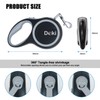 DOKI Retractable Dog Lead, 5m/16FT Reflective Strong Nylon Tape Ribbon