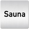 Türschilder24 XXL Door Sign 125 x 125 mm Sauna 1.5