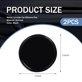 yorpyep Dashboard Anti-skid Mat, Silicone Gel Mini Round Multifunctional Storage Mat for Mobile Phone Keys Glasses, Self-adhesive and Cleanable Dash Pad, for Most Cars Home (Black)