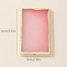 Waldd Resin Nail Art Palette Nail Polish Palette Nail Palette Nail Pallet for Nail Art (Pink)
