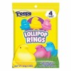 PEEPS Chicks Marshmallow Flavored LOLLIPOP RINGS 4-Count Easter Basket BB