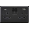 Knightsbridge 13A 2G SP Switched Socket with Dual USB C+A