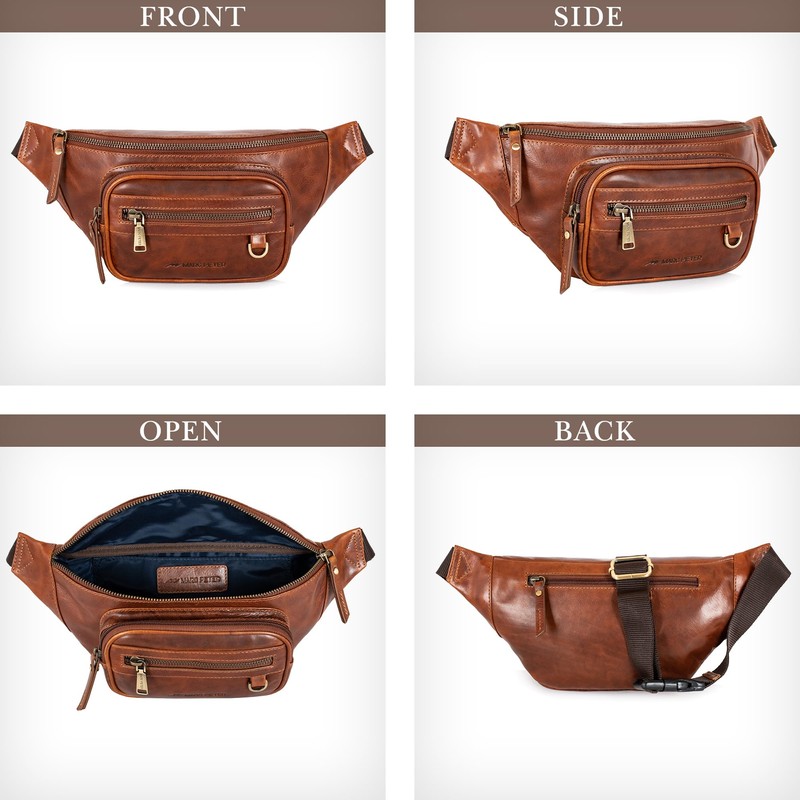 Marc Peter® Varadero Leather Bum Bag, Belt Bag, Leather Bum