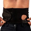 Safe n' Simple Ostomy Hernia Support Belt - 10.25" Small - Black - Hernia Belt With Adjustable Left Hole For Men And Women - Colostomy Support Products