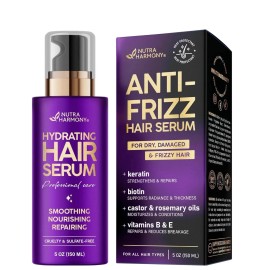 NUTRAHARMONY Hydrating Hair Serum for Frizzy and Damaged Hair - Keratin Hair Treatment for Dr