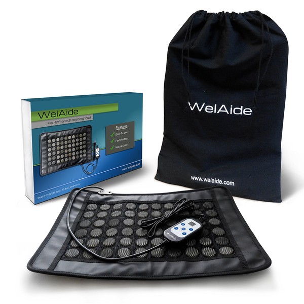 WelAide 100020 Far Infrared Heated Pad, Black, Small