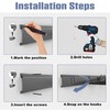 WALMANN Wall Mounted Garden Tool Organizer for Garage, Heavy Duty
