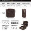 Contacts Leather Jewelry Box Travel Jewelry Storage Organizer for Men
