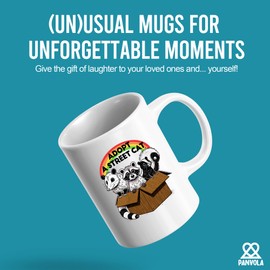 Adopt A Street Cat Funny Raccoon Lover Gifts Opossum Skunk Raccoon Mom Dad Girlfriend Boyfriend Sister Brother Novelty Drinkware Ceramic Mug 11 oz White Ceramic Mug 11 oz White