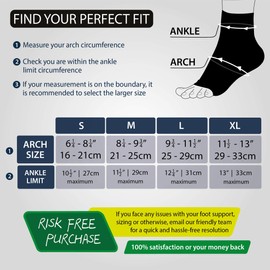 Rymora Plantar Fasciitis Support Socks -Large, Arch, Heel and Ankle Compression Socks -Flexible Foot Support Socks for Men and Women -Black