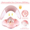 WYRIAZA Baby Float with Canopy Baby Pool Float with UPF50+