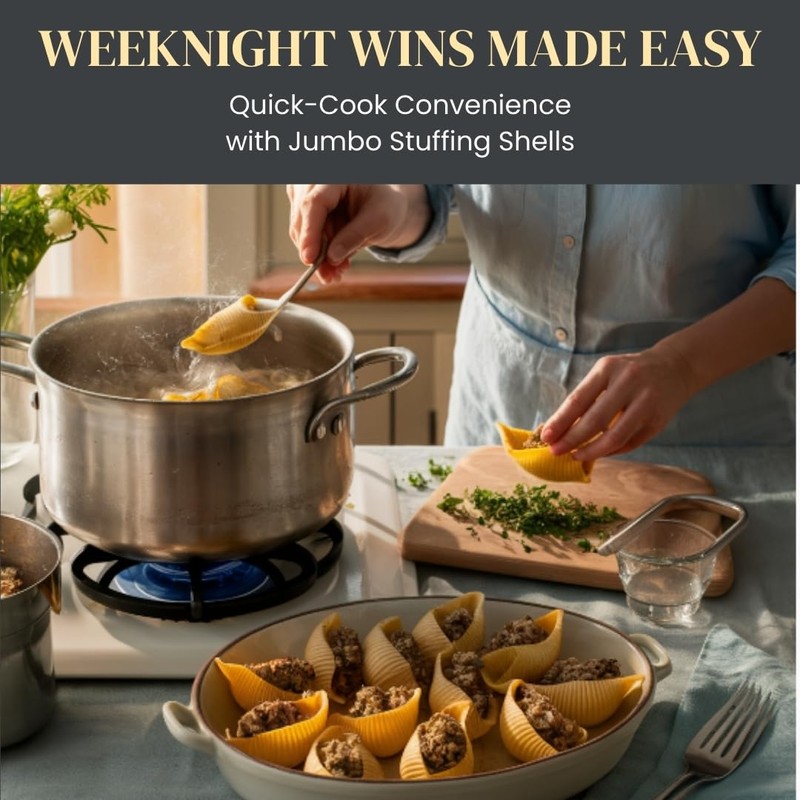 Jellybean Foods Jumbo Stuffing Shells Pasta - Large Pasta Shells