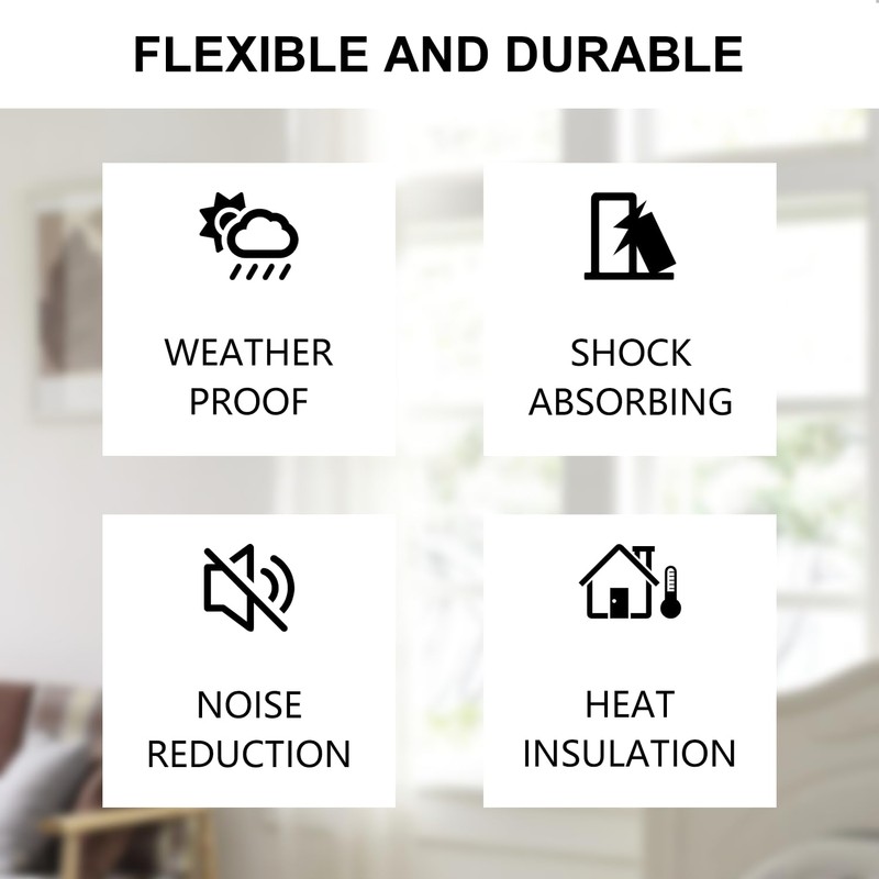 Weather Stripping Door Seal Strip, Strong Adhesive, Weatherproof, Reduce Noise,