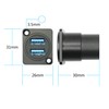 Maixbomr Dual USB 3.0 Panel Mount Connector Adapter, D-Type USB