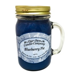 Our Own Candle Company Blueberry Pie Scented 13 oz Mason Jar Candle-Made in The USA, 13 Ounce