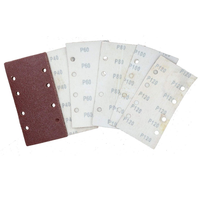Hook/Loop 1/3 Sheet Sanding Sander Sandpaper Pads 20 Pack Mixed