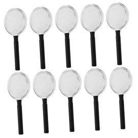 SEWACC 10pcs Handheld Magnifying Glass for Kids Portable Mini Magnifier with Plastic Handle for Outdoor Exploration and Science Experiments