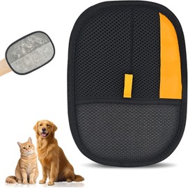 Janety Guante Quita Pelos Mascotas Reutilizable, Removedor de Pelo de Perro y Gato de Doble Cara con Efecto Electrostático para Ropa, Sofá y Alfombra (1PCS)