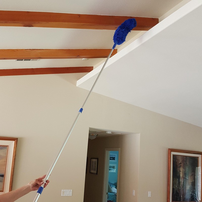 Blue Extension Rod Ceiling Duster with 18-20 feet Reach 3-Stage