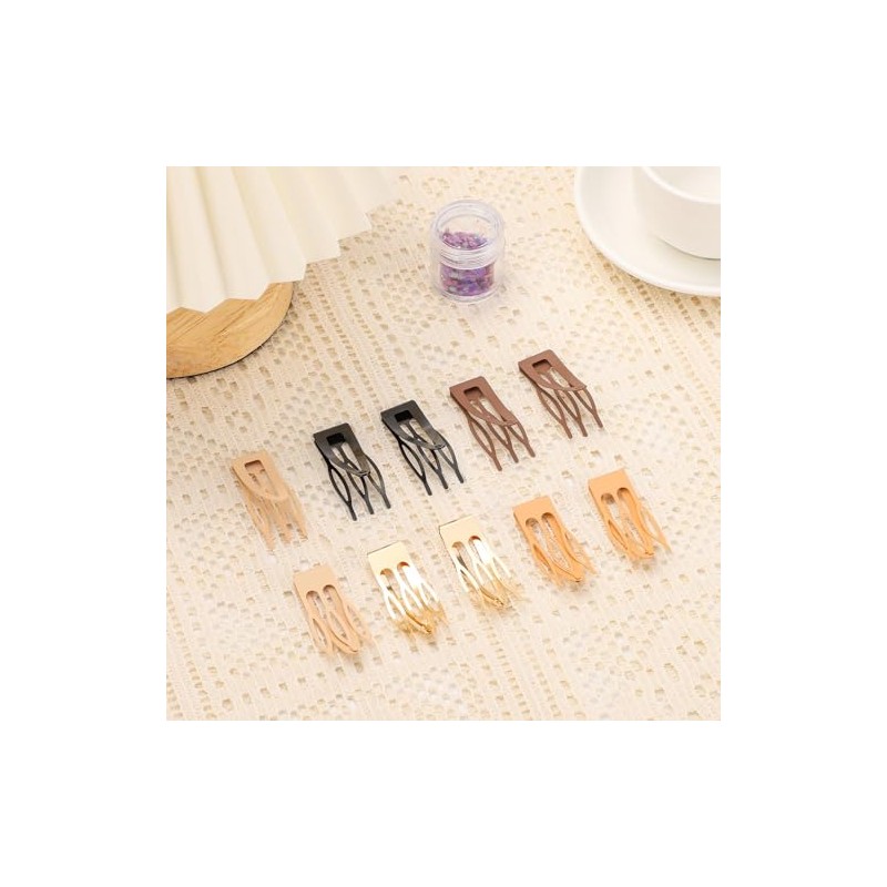 Triko Juego de 10 Broches Metálicos para el Cabello, Pinzas