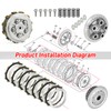 Clutch & Gasket Kit Compatible with Yamaha V Star 650