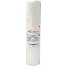 Superpunch Wash Away Stabilizer, SuperStable H2O Eau Gone White FSL 12 inch x 10 Yard Roll - Machine Embroidery Stabilizer Backing, Wash n Gone Wash Away for Free Standing Lace, 100% PVA