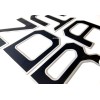 AFX-TRIMS 3D BLACK ALUM OUTLINE RAISED DOMED TAILGATE LETTER FOR