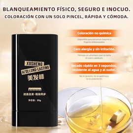 BSOON Peine Tinte Pelo, Tinte de Cabello, Peine Coloración Pelo Portátil, Cubrir Canas, Prolonga Intensidad del Color, Aporta Hidratación, Brillo y Sedosidad (Negro, 20ml)