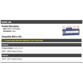 Fusible Link - Compatible with 2007-2011 Toyota Camry